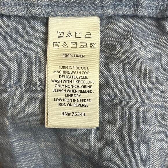 Christian Siriano Linen Wide Leg Pants Medium Coastal Chic Minimalist Resortwear - Picture 7 of 7